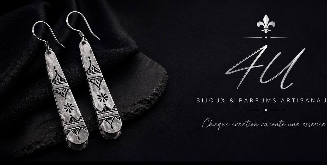 Boucles d'oreilles pendantes argent gravées motifs berbères