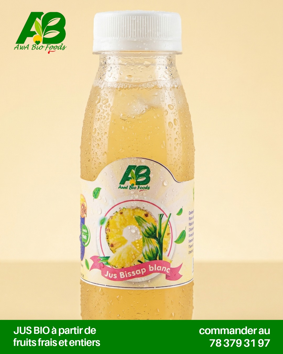 Jus de bissap blanc bio – bouteille plastique