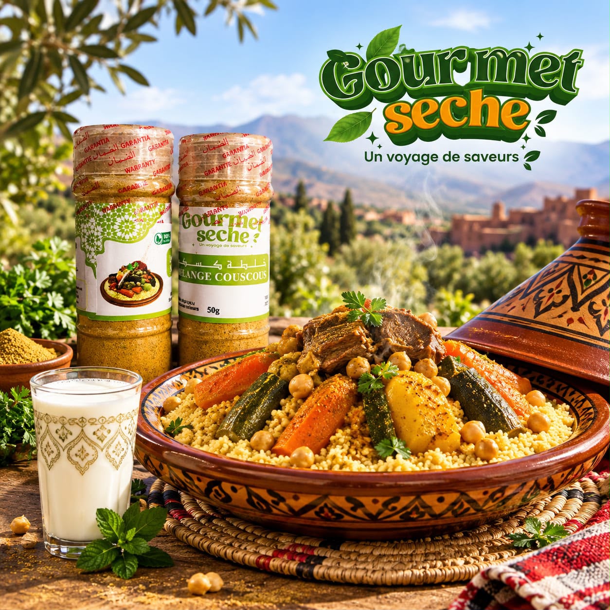 Mélange d'épices pour couscous en flacon 50g