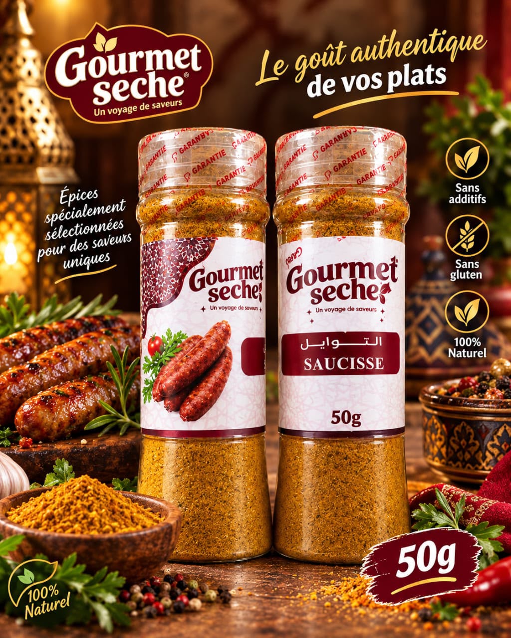 Mélange d'épices pour saucisse sans gluten 50g