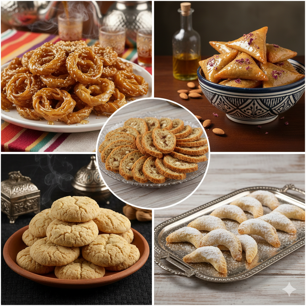 Assortiment de pâtisseries orientales artisanales