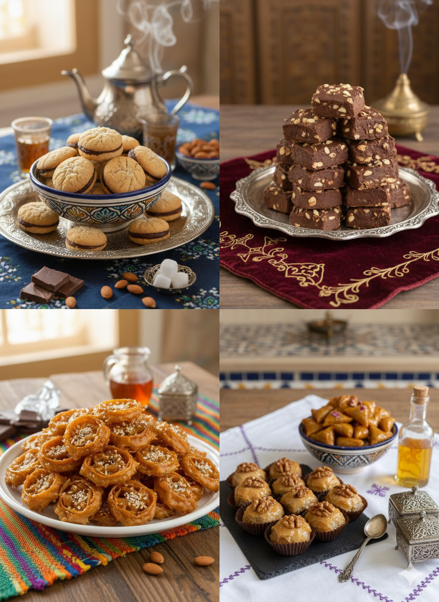 Coffret de quatre pâtisseries orientales