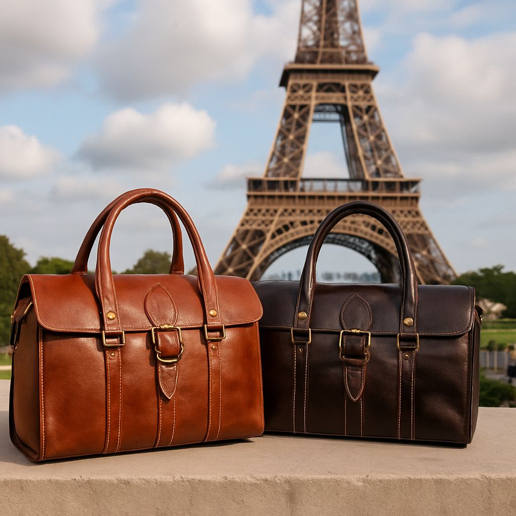 Sac à main cuir artisanal style vintage, 2 coloris