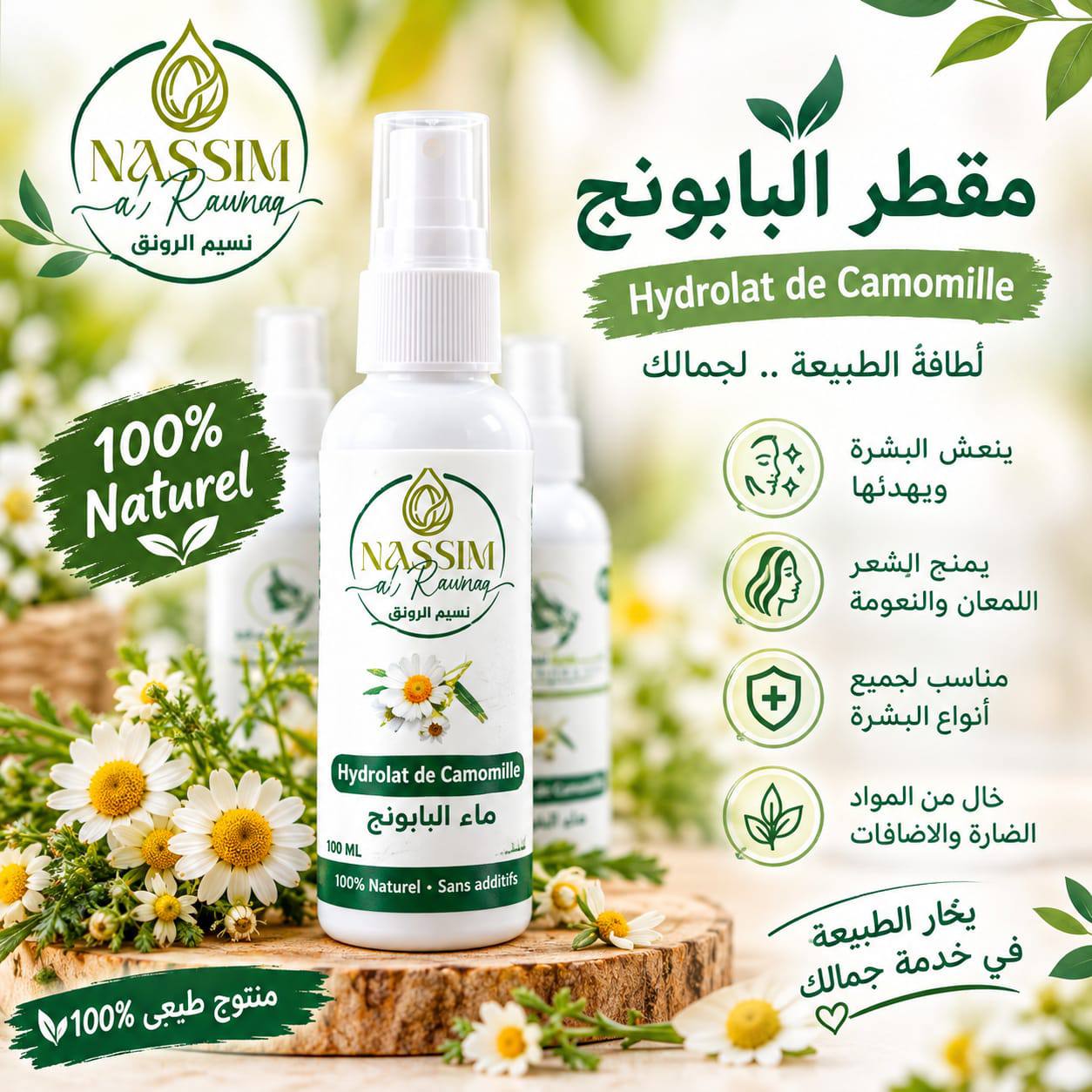 Hydrolat de Camomille 100% Naturel